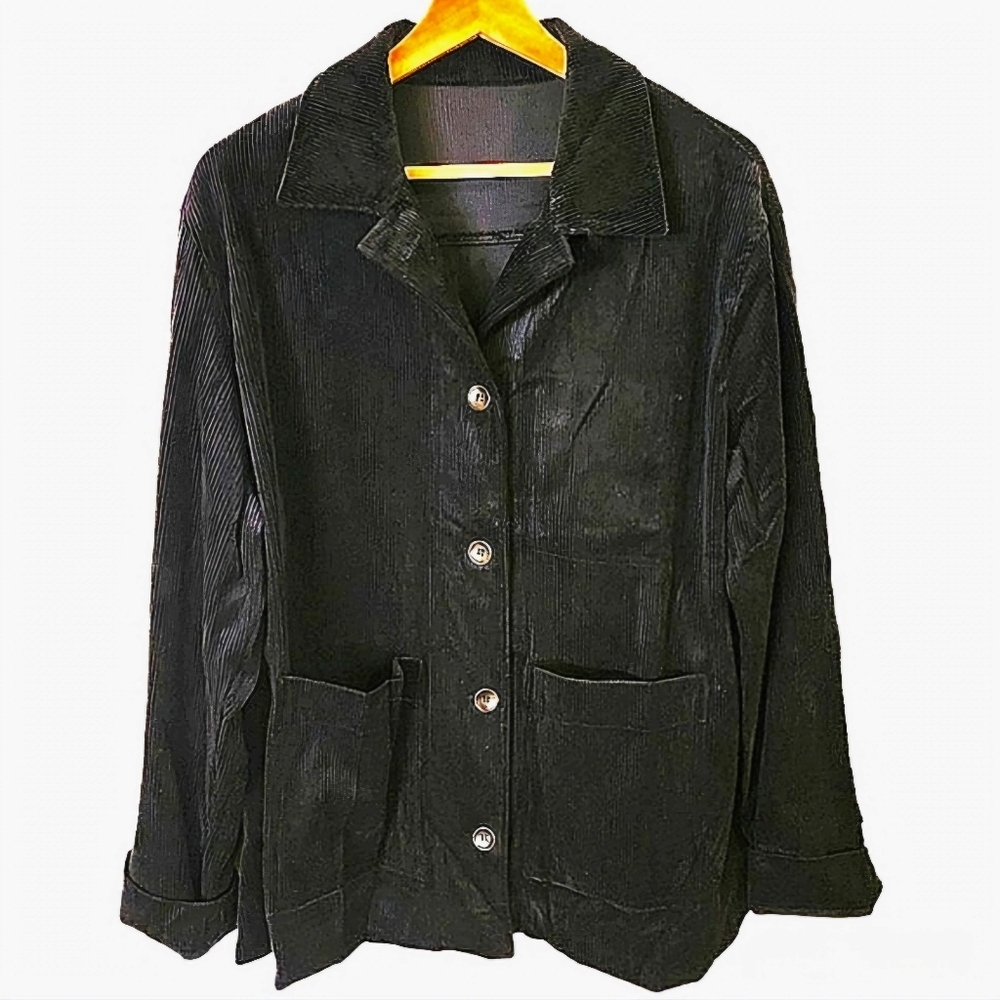 NEW Buttery Soft Black Corduroy Jacket